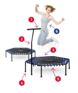 Фітнес батут Neo-Sport 127 см Blue-black (1102)