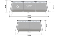 Басейн каркасний прямокутний Avenli 300х65см 15в1 (2815)