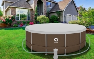 Басейн каркасний Avenli 457х84см 16в1 (Коричневий) (2822)