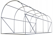 Садова теплиця з вікнами Plonos 10m2 = 400х250х200 см (Біла) (4974)