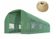 Садова теплиця з вікнами Plonos 10m2 Зелена = 250х400х200 см (4916)