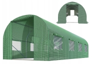 Садова теплиця з вікнами з наскрізним проходом Plonos 10m2 Зелена = 250х400х200 см (4973)