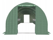 Садова теплиця з вікнами з наскрізним проходом Plonos 10m2 Зелена = 250х400х200 см (4973)