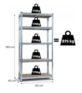 Стелаж FunFit 180 х 90 х 40 см (3264)