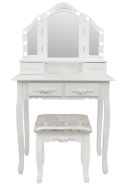 Косметический туалетный столик с табуретом FUNFIT White LED (2783)