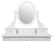 Косметический туалетный столик с табуретом FUNFIT White LED (2785)