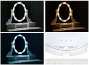 Косметический туалетный столик с табуретом FUNFIT White LED (2785)