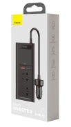 Автомобільний інвертор Baseus 150W (220V CN/EU) Чорний (CRNBQ-A01)