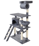 Когтеточка пятиуровневая с гамаком FunFit home&office (Сера) (1950)