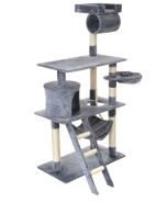 Когтеточка пятиуровневая с гамаком FunFit home&office (Сера) (1950)