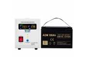 Гібридний ДБЖ/інвертор Volt Polska SINUS PRO 500E + Акумулятор AGM Volt 12V 100Ah