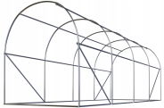 Садова теплиця з вікнами Plonos 9m2 Біла = 450х200х200 см (4972-A)