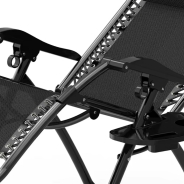 Раскладное кресло шезлонг Zero Gravity LEOBRO Чёрное