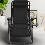 Раскладное кресло шезлонг Zero Gravity LEOBRO Чёрное