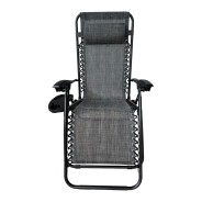 Розкладне крісло шезлонг Zero Gravity LEOBRO Темно-сіре