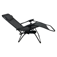 Розкладне крісло шезлонг Zero Gravity LEOBRO Темно-сіре