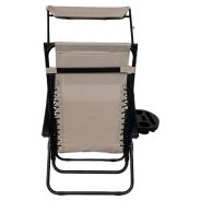 Раскладное кресло шезлонг Zero Gravity LEOBRO с козырьком Бежевое