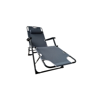 Розкладне крісло ліжко з подушкою LEOBRO Темно-сіре