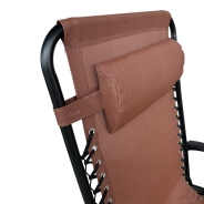 Два шезлонги Zero Gravity LEOBRO: коричневий відтінок (HT-167A12 BROWN)