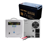 Аварійний комплект Volt Polska SINUS PRO 2000 E 12/230V 1250/2000W + Акумулятор VOLT AGM VRLA 100Ah 12V