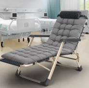 Розкладне крісло ліжко з подушкою LEOBRO Сіре (FCB-S03-PP)