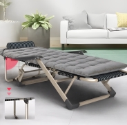 Розкладне крісло ліжко з подушкою LEOBRO Сіре (FCB-S03-PP)