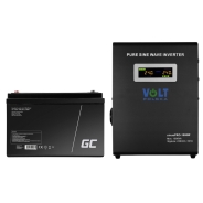 Комплект Volt Polska SINUS PRO 800 W 12/230V 500/800W + Акумулятор Green Cell AGM VRLA 100Ah 12V