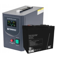 Аварійний комплект Powermat 800 VA 12/230V 640W/800VA + Акумулятор Green Cell AGM VRLA 50Ah 12V