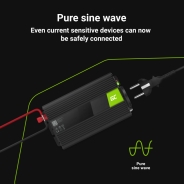 Автомобільний інвертор Green Cell 12V на 230V 500W/1000W (INV16) Чистий синус