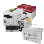 Аварійний комплект Volt Polska SINUS PRO 500 E 12/230V 350/500W + 4SUN MAXX GEL DEEP CYCLE 100Ah 12V