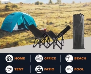 Розкладачка для туризму з потовщеним матрацом LEOBRO (CC-S04-PP)