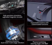 Ігрове кермо PXN V9 GEN2 з педалями і коробкою передач для PS4, PS3, Xbox X/S, PC (PXN-V9GEN2)