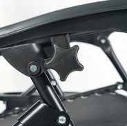 Розкладне крісло шезлонг LEOBRO Zero Gravity Чорне (HT-167D BLACK)