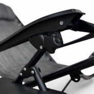 Розкладне крісло шезлонг LEOBRO Zero Gravity темно-сіре (HT-167D DARK GREY)