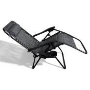 Розкладне крісло шезлонг LEOBRO Zero Gravity сіре (HT-167D GREY)