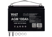 Гібридний ДБЖ/інвертор Volt Polska SINUS PRO 2000 S 24/230V 1400/2000W + 2 шт Акумулятор VOLT VRLA 100Ah 12V