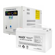 Комплект Volt Polska SINUS PRO 1500E 12/230V 1000/1500W + Акумулятор гелевий 4SUN MAXX GEL 120 Ah
