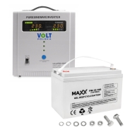 Комплект Volt Polska SINUS PRO 2200E 12/230V 1600/2200W + Акумулятор гелевий 4SUN MAXX GEL 100 Ah