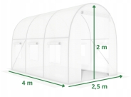 Посилена садова теплиця парник LEOBRO Garden 10м2 White (LB-10M25W)