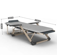 Раскладное кресло-кровать LEOBRO в серую полоску с подушкой