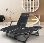 Розкладне крісло ліжко з подушкою LEOBRO Чорне (FCB-S04-PM)