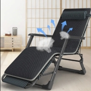 Розкладне крісло ліжко з подушкою LEOBRO Чорне (FCB-S04-PM)