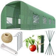 Парник Plonos 10м2 400×250×200 см, зелёный с 8 окнами