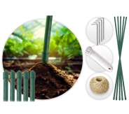 Парник Plonos 10м2 400×250×200 см, зелёный с 8 окнами