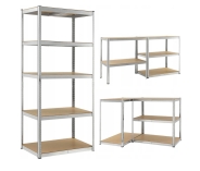 Стелаж LEOBRO 180 х 90 х 40 см, 175кг/полиця, 5 полиць (LB-R175-GAL)