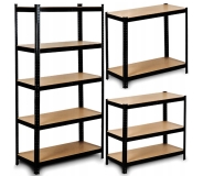 Стелаж LEOBRO Premium Чорний 180 х 90 х 40 см, 175кг/полиця, 5 полиць (LB-R175-BLN)