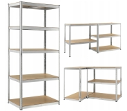 Стелаж LEOBRO 180 х 90 х 40 см, 265кг/полиця, 5 полиць (LB-R265-GAL)