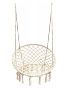 Гойдалка гніздо 110 см плетена FUNFIT Cream (2607)