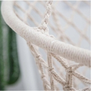 Гойдалка гніздо 110 см плетена FUNFIT Cream (2607)