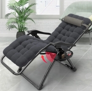 Розкладне крісло шезлонг із подушкою Zero Gravity LEOBRO Чорне (ZGC-S05-PPB)